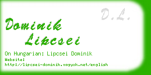 dominik lipcsei business card